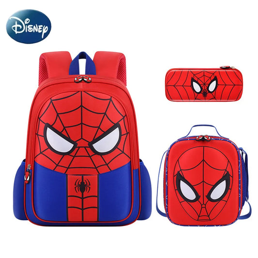 Ensemble sac à dos Spider-Man enfant – 3 pièces (cartable + trousse + sac repas)